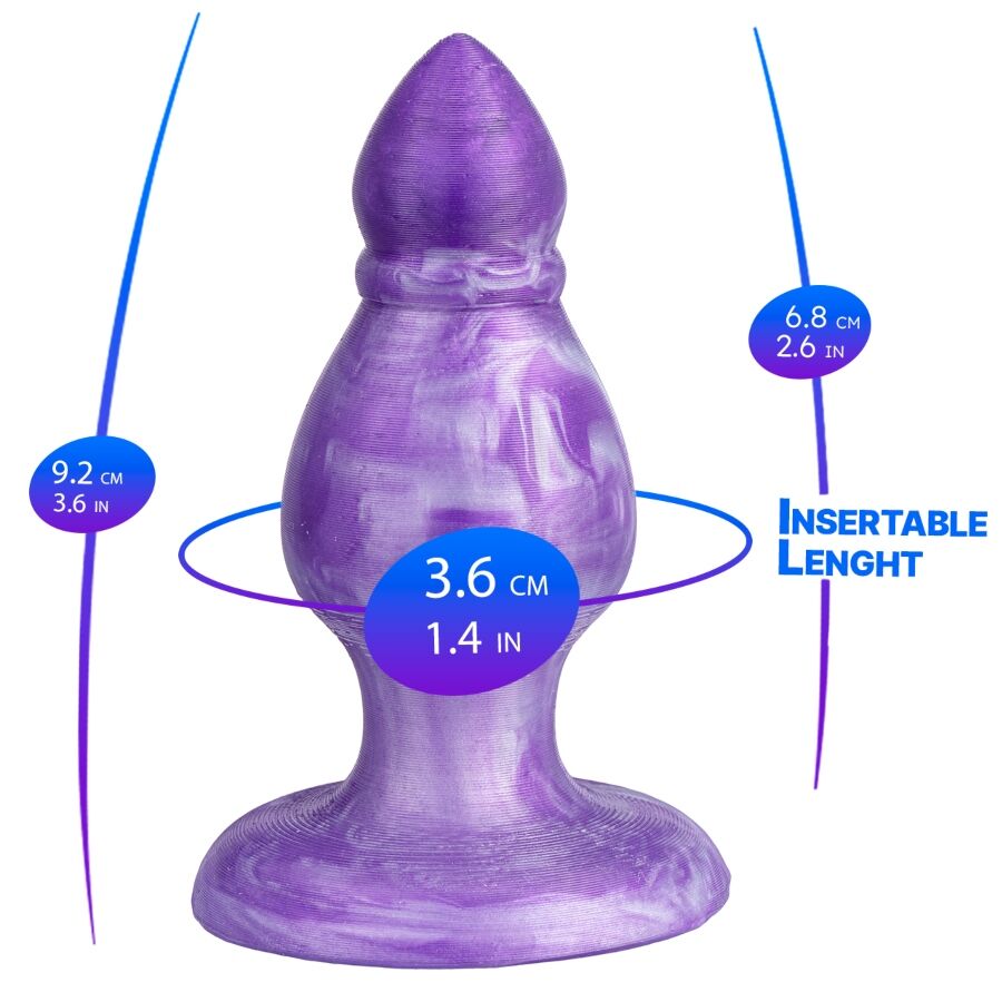SILEXD - QUEEN PLUG ANAL FANTASY SILICONA LIQUIDA TERMOREACTIVO LILA 9.2 CM 2 SILEXD - QUEEN PLUG ANAL FANTASY SILICONA LIQUIDA TERMOREACTIVO LILA 9.2 CM - Imagen 2