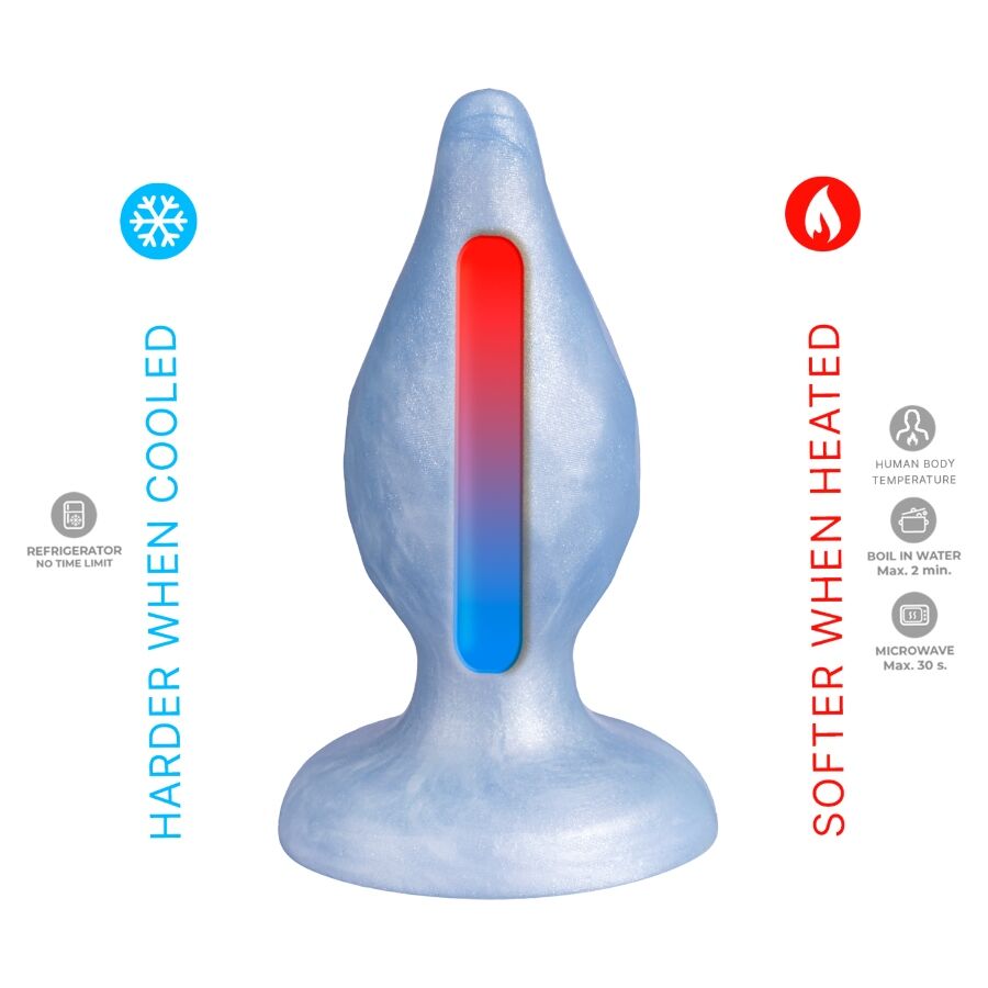 SILEXD - DIAMOND PLUG ANAL FANTASY SILICONA LIQUIDA TERMOREACTIVO AZUL PERLA 9.2 CM 5 SILEXD - DIAMOND PLUG ANAL FANTASY SILICONA LIQUIDA TERMOREACTIVO AZUL PERLA 9.2 CM - Imagen 5