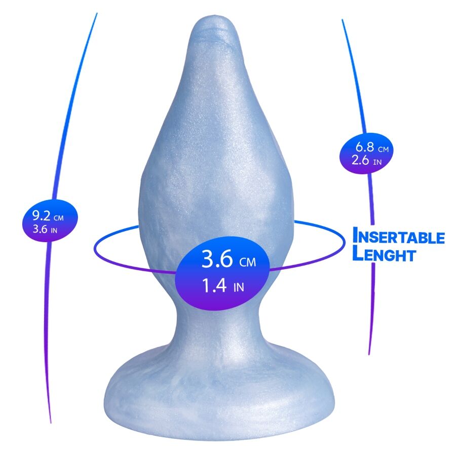 SILEXD - DIAMOND PLUG ANAL FANTASY SILICONA LIQUIDA TERMOREACTIVO AZUL PERLA 9.2 CM 2 SILEXD - DIAMOND PLUG ANAL FANTASY SILICONA LIQUIDA TERMOREACTIVO AZUL PERLA 9.2 CM - Imagen 2