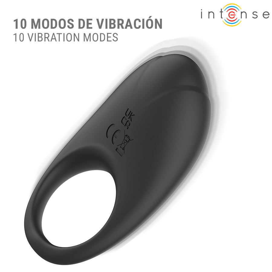 INTENSE - MERLOTTE ANILLO VIBRADOR CON ESTIMULACIÓN DE CLÍTORIS NEGRO 4 INTENSE - MERLOTTE ANILLO VIBRADOR CON ESTIMULACIÓN DE CLÍTORIS NEGRO · INTENSE · Anillos con Vibración