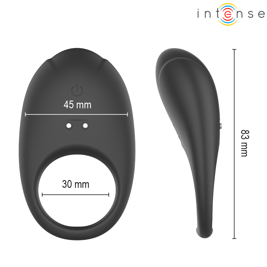 INTENSE - MERLOTTE ANILLO VIBRADOR CON ESTIMULACIÓN DE CLÍTORIS NEGRO 6 INTENSE - MERLOTTE ANILLO VIBRADOR CON ESTIMULACIÓN DE CLÍTORIS NEGRO · INTENSE · Anillos con Vibración