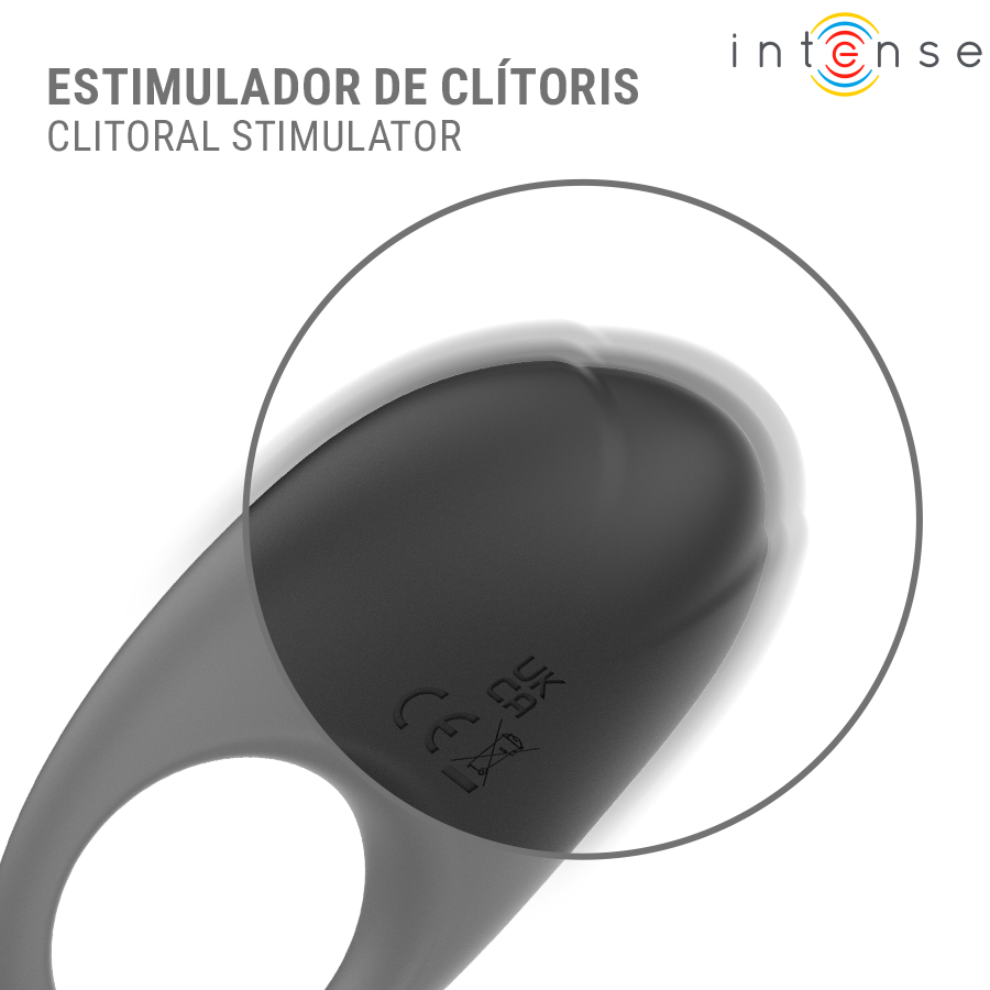 INTENSE - MERLOTTE ANILLO VIBRADOR CON ESTIMULACIÓN DE CLÍTORIS NEGRO 5 INTENSE - MERLOTTE ANILLO VIBRADOR CON ESTIMULACIÓN DE CLÍTORIS NEGRO · INTENSE · Anillos con Vibración