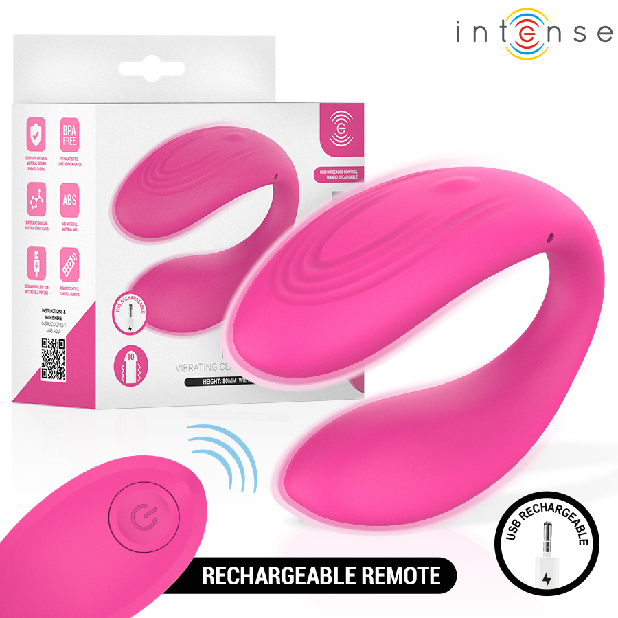 INTENSE - NORA ESTIMULADOR DE PINZA CON VIBRACIÓN ROSA · INTENSE · Vibradores control remoto