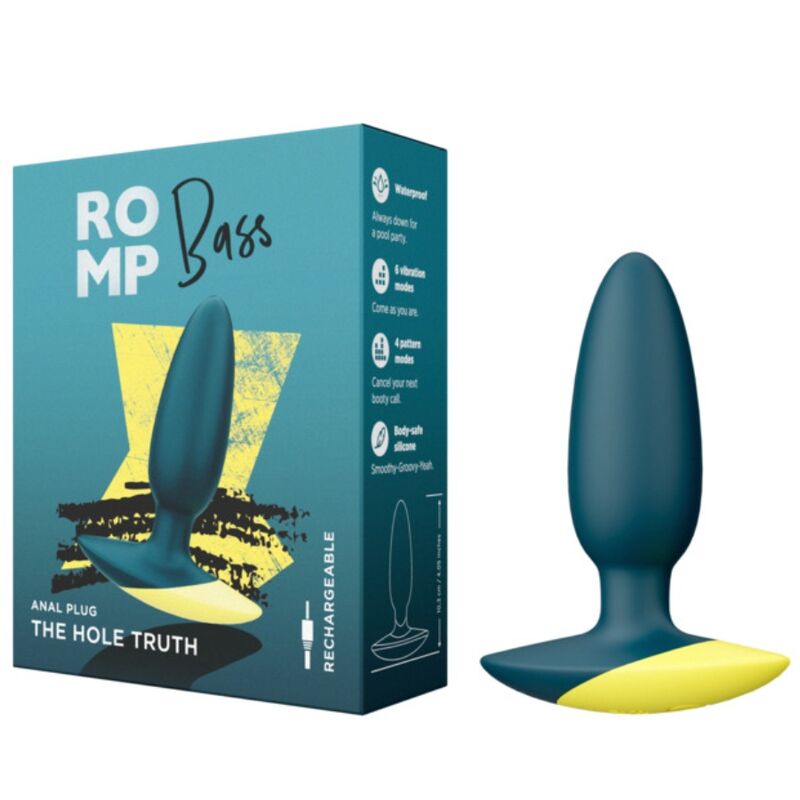ROMP - BASS PLUG ANAL VIBRADOR 10 CM VERDE 2 ROMP - BASS PLUG ANAL VIBRADOR 10 CM VERDE - Imagen 2