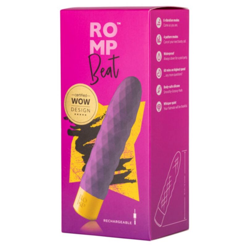 ROMP - BEAT MINI BALA VIBRADORA MULTIFUNCIÓN VIOLETA 5 ROMP - BEAT MINI BALA VIBRADORA MULTIFUNCIÓN VIOLETA - Imagen 5
