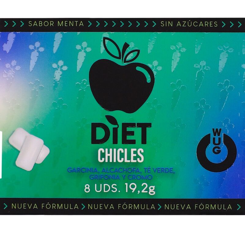 WUG diet - El chicle funcional sin azúcar con sabor menta BLISTER 8 UDS 21 img 226482 7c3c0f5ee18ac571eb370041546ca831 1