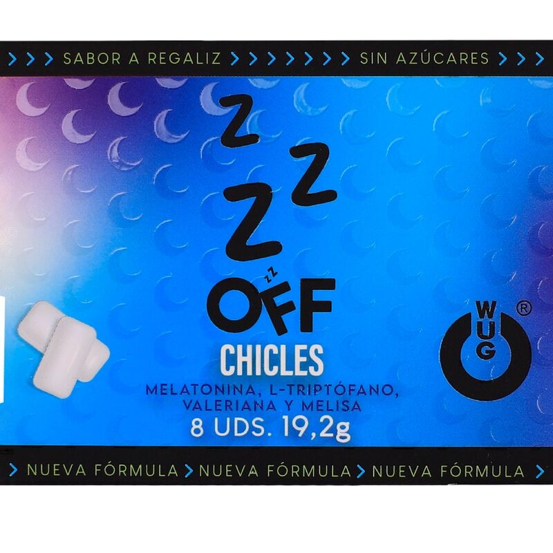 WUG off - El chicle funcional con melatonina y valeriana sabor regaliz BLISTER 8 UDS 11 img 226508 33a5bde3ea4fa9bd08264afe56c57a75 1