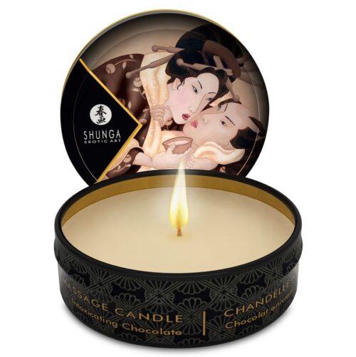 SHUNGA - MINI CARESS BY CANDELIGHT VELA MASAJE CHOCOLATE 30 ML · SHUNGA · VELAS DE MASAJE