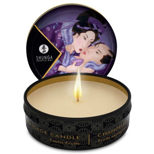 SHUNGA - MINI CARESS BY CANDELIGHT VELA MASAJE FRUTAS EXÓTICAS 30 ML · SHUNGA · VELAS DE MASAJE