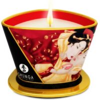 SHUNGA - MINI CARESS BY CANDELIGHT VELA MASAJE FRESAS Y CAVA 170 ML · SHUNGA · VELAS DE MASAJE