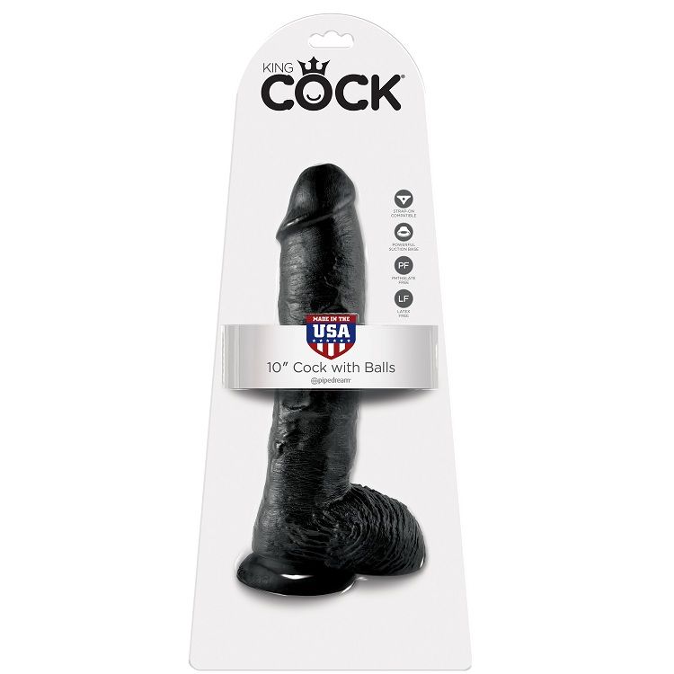 KING COCK - 10 PENE REALISTICO NEGRO 26.5 CM 11 KING COCK - 10 PENE REALISTICO NEGRO 26.5 CM · PIPEDREAMS · Dildos sin Vibración