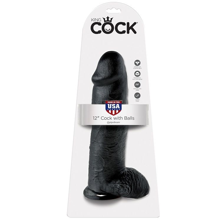 KING COCK - 12 PENE REALISTICO NEGRO 30.48 CM 13 KING COCK - 12 PENE REALISTICO NEGRO 30.48 CM · PIPEDREAMS · Dildos sin Vibración