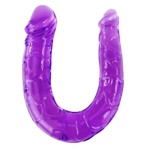 BAILE – DILDO DOBLE EN GELATINA FLEXIBLE LILA
