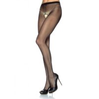 LEG AVENUE - PANTIES DE NYLON CON ABERTURA EN LA ENTREPIERNA NEGRO · LEG AVENUE · Medias