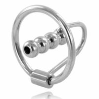METAL HARD - ANILLO GLANDE CON PLUG URETRAL 28MM · METAL HARD · Toys Fabricados en Metal