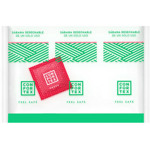 CONFORTEX - SABANAS HIGIÉNICAS DESECHABLES INVIDUAL + PRESERVATIVO FRESA · CONFORTEX · Sábanas