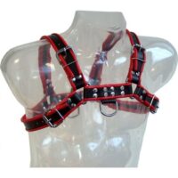 LEATHER BODY - CHAIN HARNESS III BLACK / RED · LEATHER BODY · Arneses Hombre
