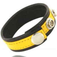 LEATHER BODY – CORREA CUERO AJUSTABLE PENE AMARILLO-NEGRA