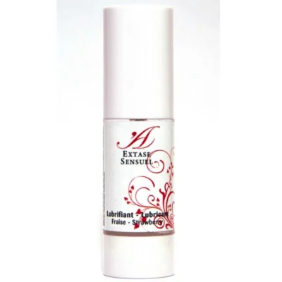 EXTASE SENSUAL - LUBRICANTE FRESA 30 ML · EXTASE SENSUAL · Con deliciosos Sabores