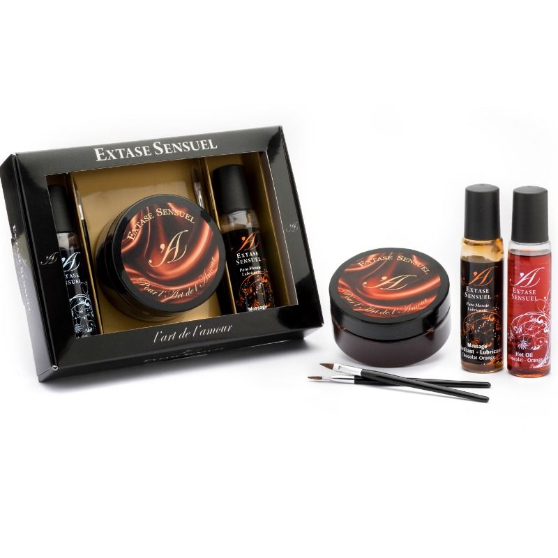 EXTASE SENSUAL - KIT COFRE CHOCOLATE AFRODISIACO 1 EXTASE SENSUAL - KIT COFRE CHOCOLATE AFRODISIACO · EXTASE SENSUAL · KITS DE MASAJE