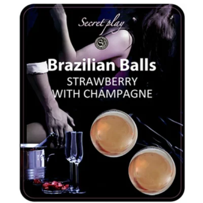 SECRETPLAY - SET 2 BRAZILIAN BALLS FRESAS CON CAVA · SECRETPLAY · Bolas Brazilian Balls