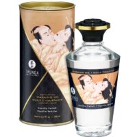 SHUNGA - ACEITE MASAJE EFECTO CALOR SABOR VAINILLA 100 ML · SHUNGA · Aceites con Sabores