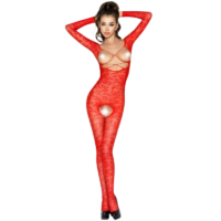 PASSION – WOMAN BS031 BODYSTOCKING ROJO TALLA ÚNICA