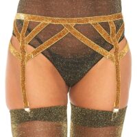 LEG AVENUE – LIGUERO LUREX DORADO TALLA ÚNICA