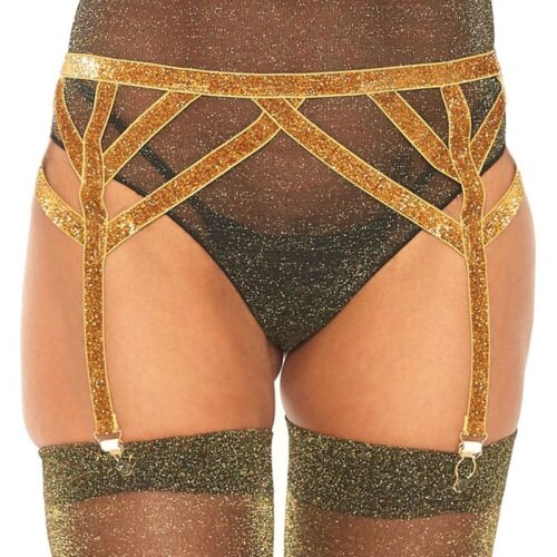 LEG AVENUE – LIGUERO LUREX DORADO TALLA ÚNICA