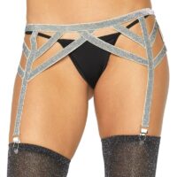 LEG AVENUE – LIGUERO LUREX PLATEADO TALLA ÚNICA
