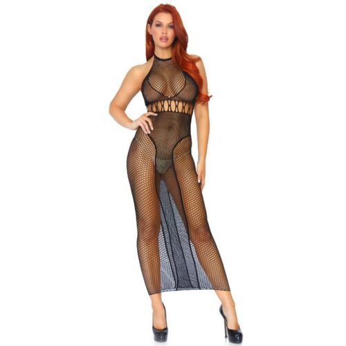 LEG AVENUE - VESTIDO EN RED CON ESPALDA DESCUBIERTA T.U. · LEG AVENUE · Bodystocking