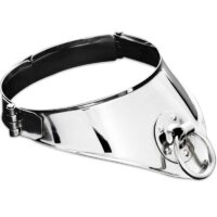 METAL HARD - COLLAR RESTRICCION CON ANILLA Y CANDADO 12.5 CM · METAL HARD · Collares