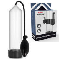 PUMP ADDICTED - BOMBA ERECCIÓN RX3 TRANSPARENTE CON VIBRADOR · PUMP ADDICTED · Bomba Alargadora Pene