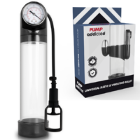 PUMP ADDICTED - BOMBA ERECCIÓN RX9 TRANSPARENTE CON VIBRADOR · PUMP ADDICTED · Bomba Alargadora Pene