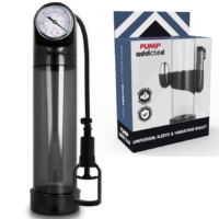PUMP ADDICTED - BOMBA ERECCIÓN RX9 NEGRO CON VIBRADOR · PUMP ADDICTED · Bomba Alargadora Pene