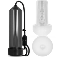 PUMP ADDICTED - BOMBA ERECCIÓN RX5 BLACK CON MASTURBADOR · PUMP ADDICTED · Bomba Alargadora Pene
