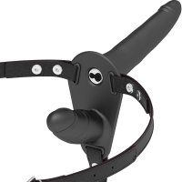 FETISH SUBMISSIVE HARNESS - DOBLE PENETRACIÓN VIBRADOR NEGRO · FETISH SUBMISSIVE · Arneses con Vibración