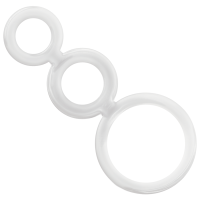 ADDICTED TOYS - SET ANILLOS PENE Y TESTÍCULOS CLEAR · ADDICTED TOYS · Anillos sin vibración