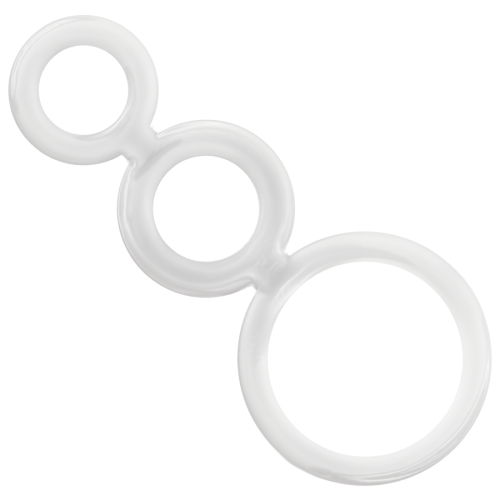 ADDICTED TOYS - SET ANILLOS PENE Y TESTÍCULOS CLEAR · ADDICTED TOYS · Anillos sin vibración