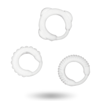 ADDICTED TOYS - SET 3 ANILLOS PENE CLEAR · ADDICTED TOYS · Anillos sin vibración