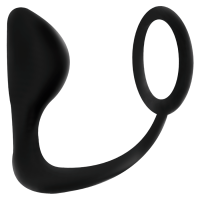 ADDICTED TOYS - PLUG ANAL CON ANILLO PENE NEGRO · ADDICTED TOYS · Anillos con Plug