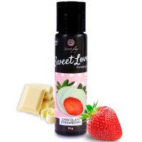 SECRETPLAY - GEL SWEET LOVE FRESA Y CHOCOLATE BLANCO 60 ML · SECRETPLAY · Con deliciosos Sabores
