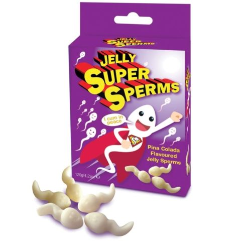 SPENCER  FLEETWOOD - JELLY SUPER SPERM GOMINOLAS FORMA ESPERMA 120 GR · SPENCER FLETWOOD · Golosinas Divertidas