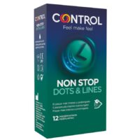 CONTROL - NONSTOP PUNTOS Y ESTRÍAS PRESERVATIVOS 12 UNIDADES · CONTROL · Cajas de 4 a 24