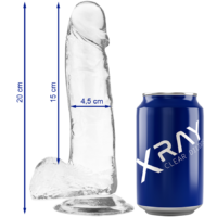 X RAY - CLEAR DILDO REALISTA TRANSPARENTE 20 CM -O- 4.5 CM · X RAY · Penes realísticos