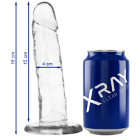 X RAY - CLEAR DILDO TRANSPARENTE 18 CM -O- 4 CM · X RAY · Penes realísticos