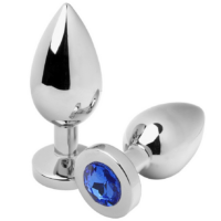 METAL HARD – ANAL PLUG DIAMOND BLUE SMALL 5.71CM