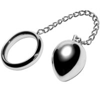 METAL HARD - COCK RING 40MM + CADENA CON BOLA METAL · METAL HARD · Accesorios para el pene