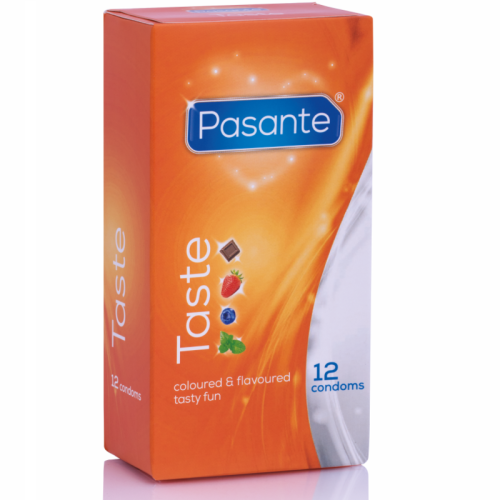 PASANTE - PRESERVATIVOS SABORES 12 UNIDADES · PASANTE · Sabores