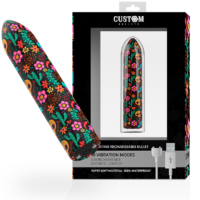 CUSTOM BULLETS - BALA RECARGABLE SKULL 10 INTENSIDADES · CUSTOM BULLETS · Balas vibradoras
